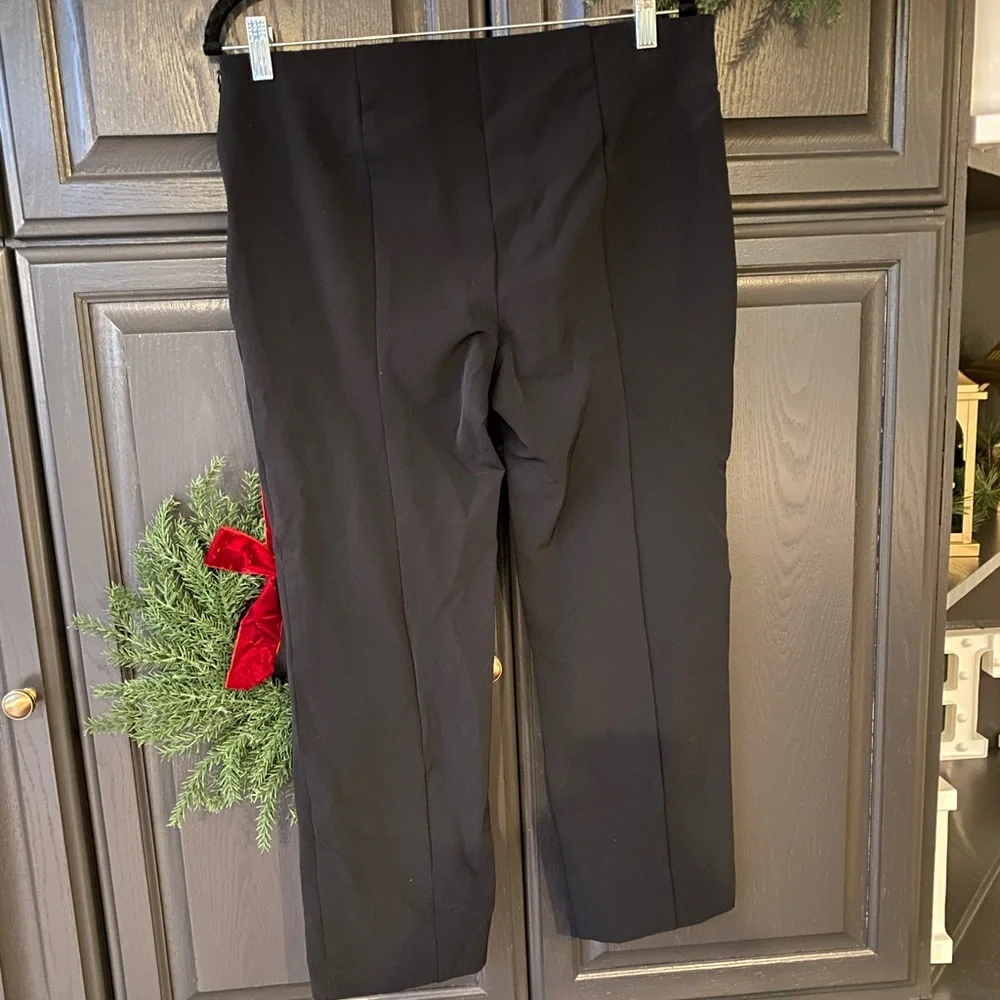 DREW Black Stretch Pull-On Pants | 10 | Made in USA | Good Pre-Loved Condition